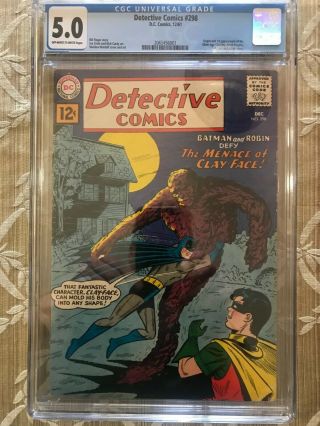 Detective Comics 298 1st Silver Age Clayface 1961 Cgc