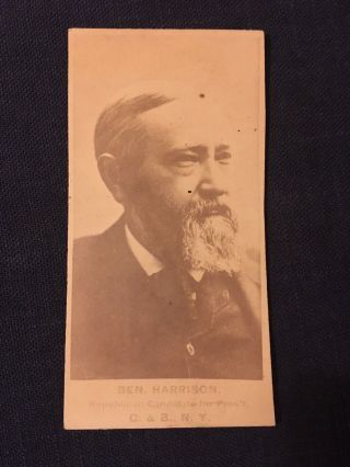 Campaign Card Of President Benjamin Harrison (1833 - 1901) York C & B 1888