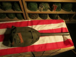 Vietnam 1965 Dated Ames Entrenching E Tool Shovel 1964 Cover Us Army Usmc