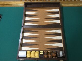 Vintage Crisloid Bakelite Backgammon Set Brown Swirl Butterscotch 1 5/8” Wide