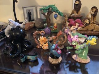 Wdcc Disney Little Mermaid Set Of 8 Figurines Includes Ariel Boxes/coas