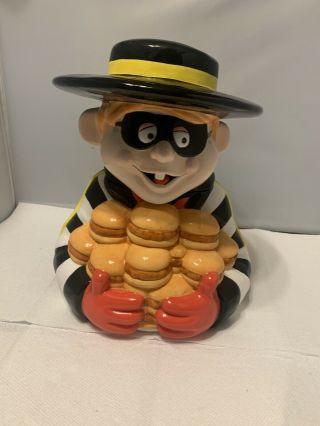 Large Mcdonalds Hamburglar Cookie Jar.  Treasure Craft/pfaltzgraff Nib