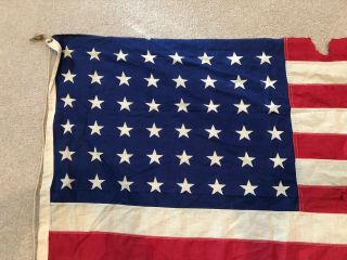 Distressed 48 Star US Flag Sewn Stripes Printed Stars 3x5 Style A Fast Color 2