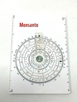 Sama Etani Monsanto Concise Science Tables Circular Slide Rule Sleeve