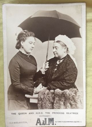 Royalty Cabinet Photo,  Queen Victoria & Princess Beatrice C1879.