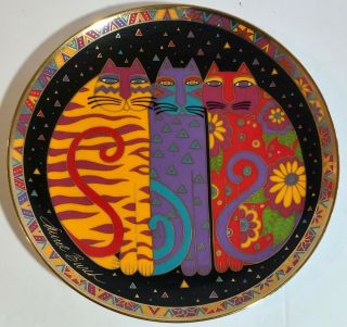 Laurel Burch Contemporary Cats Fanciful Felines Franklin Plate 8 " Tr0497