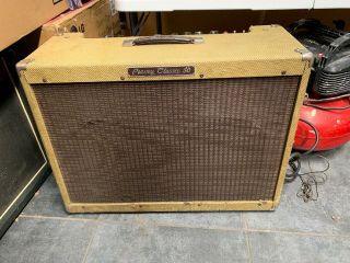 Vintage Peavey Classic 50 Guitar Tube Amp & Automixer Pedal.  Tweed Reverb Usa