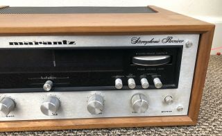 Vintage MARANTZ Model 2220B Stereo Receiver w/ Wood Cabinet NR 3