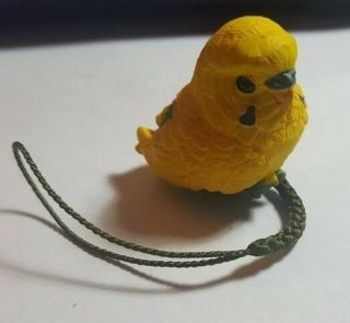 Japan Parakeet Budgerigar Parrot Bird Polyresin Netsuke Figurine