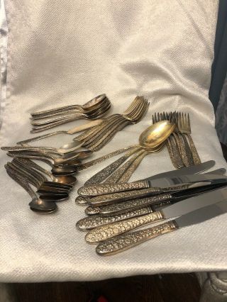 52 Piece Set Service For 8 National Silver Co Narcissus Pattern