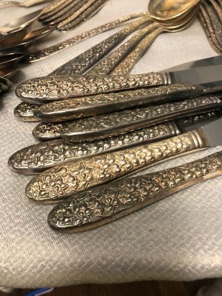 52 Piece Set Service For 8 National Silver Co Narcissus Pattern 2