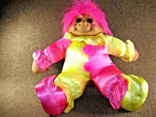 Russ Berrie Troll Doll Extra Large 21 " Size In Clown Costume