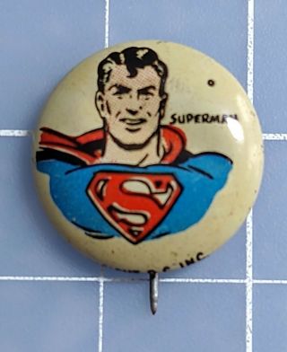 1940s Superman Pep Button