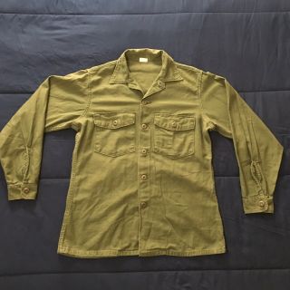 1970s Us Army Og 107 Utility Shirt/jacket,  15 1/2 X 33,  Men’s S/m