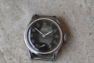 Vintage Iiww Military Wrist Watch Tissot Steel Case