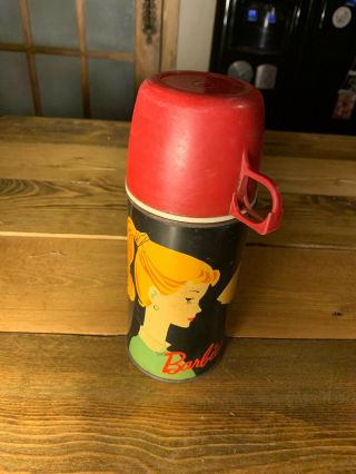 Vintage 1962 Mattel Barbie Thermos For Lunch Box