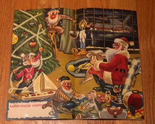 Kaiser Frazer Corp Holiday Greetings Card W/ Factory Picture.  Merry Christmas Ny