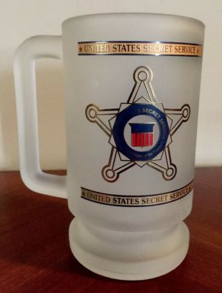 United States Secret Service Stein Beer Mug Vtg Department Treasury Police Badge