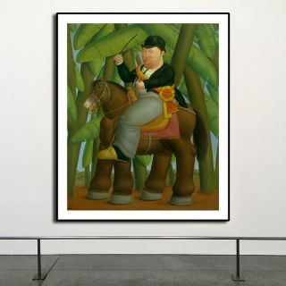 Fernando Botero “president - 1989” Hd Print Painting On Art Fabric Wall Decor