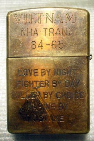 Vietnam Nha Trang 64 - 65 Vietnam War Zippo Lighter