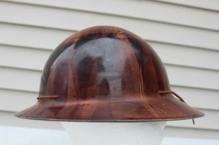 Vtg Antique 7 1/8 Msa Skullgard Miners Safety Helmet Hard Hat Full Brim Type K