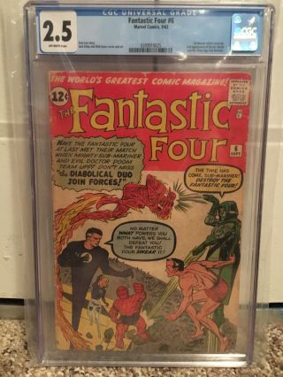 Fantastic Four 6 CGC 2.  5 Off White Pages 2