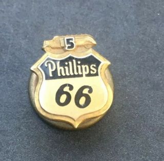 Vintage 10kt Phillips 66 Filling Station Attendants “5 Year” Service Pin Nr