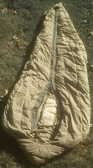 Us Army M - 1949 Mountain Division Goose Down Filled Sleeping Bag