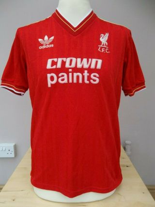 Vintage Adidas Liverpool Crown Paints Shirt 1985 Mens Medium Vgc