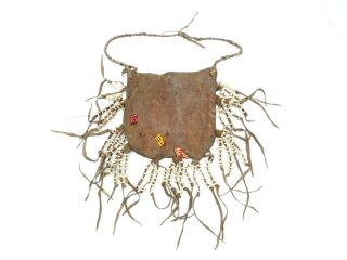 Old Beaded Medicine Bag Native American Leather Tobacco Bag Pouch Atq Vtg