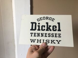 Vtg Metal Tin George Dickel Tennessee Whisky Sign Bourbon Bar Liquor