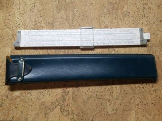 Vintage Keuffel & Esser Slide Rule Model 4181 - 3 Leather Case