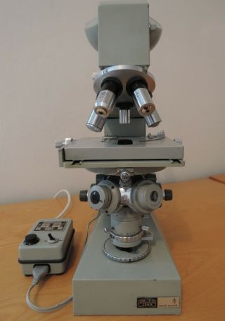 Vintage Carl Zeiss Jena Microscope Mikroskop Amplival Made In Germany