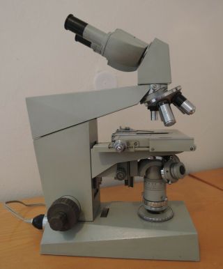 Vintage Carl Zeiss Jena Microscope Mikroskop Amplival Made in Germany 2