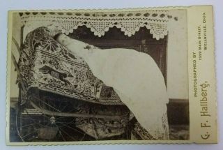 Post Mortem Memorial Cabinet Card Photograph 1890 