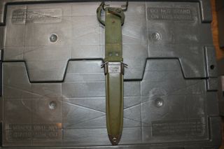 Us Military Issue Vietnam Era M8a1 Bayonet Fighting Knife Scabbard V.  P.  Co