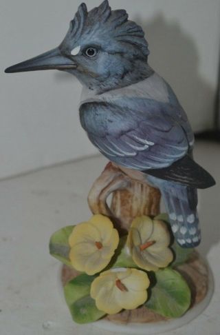 Vintage Andrea Sadek Bird Flower Porcelain Woodpecker Figure