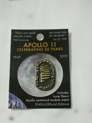 Nasa Apollo 11 50th Anniversary Footprint Pin Flown Metal Ltd Edition
