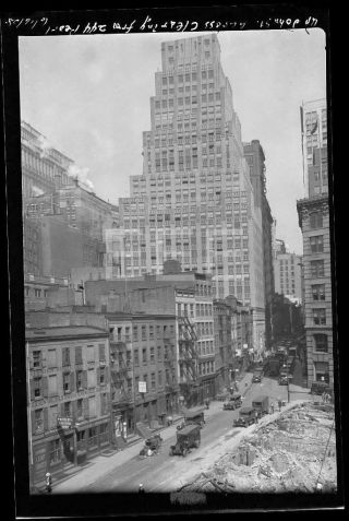 1928 John & 244 Pearl St Manhattan Nyc York City Old Photo Negative 665b