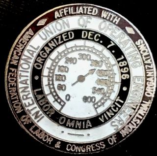 Vintage International Organization Of Operating Engineers Labor Union Lapel Pin