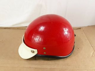 Vintage BUCO Guardian Red Helmet with Visor and Chin Strap See Pictures 3