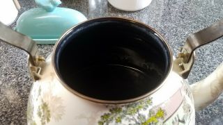 MacKenzie Childs - Aurora Enamelware 3 Quart Teapot Tea Pot Kettle 3