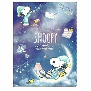 Snoopy Peanuts 10 Pocket Clear Plastic Folder Dream 513302