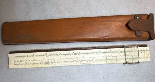 Vintage 1900 Keuffel & Esser Slide Rule 4053 - 3 With Leather Case