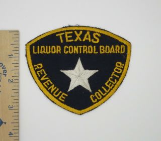 Texas Liquor Control Board Revenue Collector Patch Older Vintage