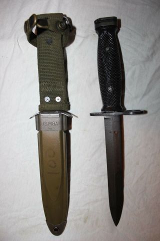 Boc M7 Us Military Issue Vietnam Fighting Knife Usmc Army With M8a1 Scabbard W9