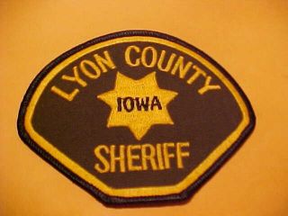 Lyon County Iowa Police Patch Shoulder Size