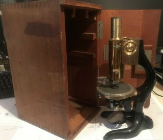 Vintage Ernst Leitz Wetzlar Polarizing Brass Microscope,  No Lenses