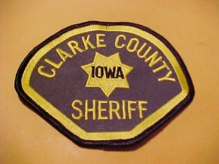 Clarke County Iowa Police Patch Shoulder Size