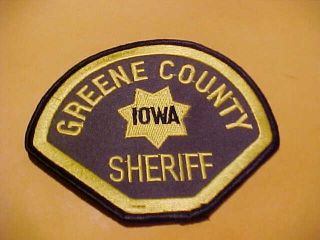 Greene County Iowa Police Patch Shoulder Size